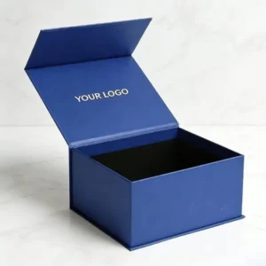 Custom Printed Cosmetic Rigid Paper Box with Matte Lamination, Embossing, Sponge Lining, and Magnetic Closure Manufacturer