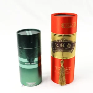 Custom Printed Cylinder Paper Tube Tea Canister Box with Recycled Materials for Loose Leaf Tea Coffee & Whisky Storage
