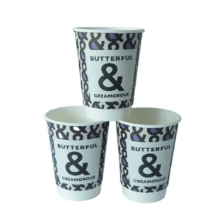 Custom Printed Disposable Double Wall Paper Coffee Cups 8oz 10oz 16oz