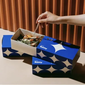 Custom Printed Disposable Food Container, Takeaway Lunch Kraft Paper Fast Food Box
