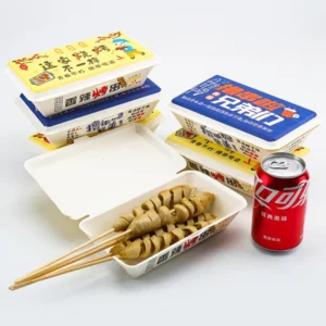 Custom Printed Disposable Paper Food Box for Fried Chicken and Fries Takeaway