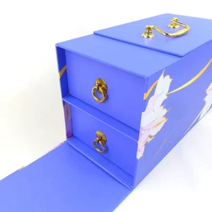 Custom Printed Double-Layer Drawer Mooncake Gift Box with Handle