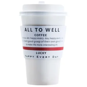 Custom Printed Double-Wall Kraft Paper Disposable Coffee Tea and Juice Cups with Sleeves 6 8 10 12 16 oz Custom Color
