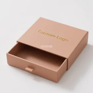 Custom Printed Drawer Box Hot Stamping Cardboard Rigid Packaging Luxury Sliding Gift Box