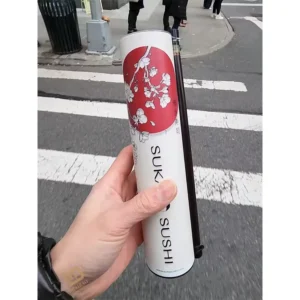 Custom Printed Eco-Friendly Food-Grade Paper Sushi Push-Up Tube Packaging with Hand-Roll Sauce Carton