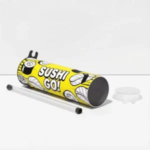 Custom Printed Eco-friendly Food Grade Sushi Paper Tube with Chopsticks Cylinder Paper Canister Packaging