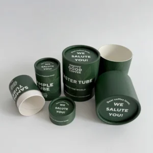 Custom Printed Floral Herbal Tea Packaging Coated Paper Tube Canister
