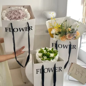 Custom Printed Flower Paper Gift Bag