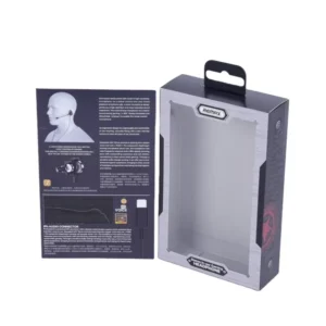 Custom-Printed Foldable Paper Packaging Box with Clear Window for Electronics