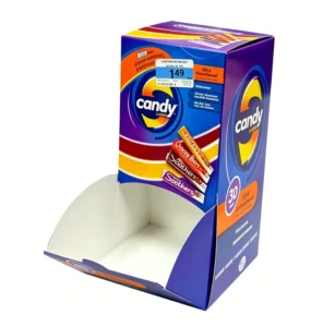Custom Printed Food-Grade Foldable Paperboard Display Box for Candy Pop Tubes