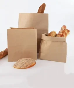 Custom Printed Food Grade Greaseproof Kraft Paper Takeaway Bags for Bakery, Burger, Sandwich, and Coffee