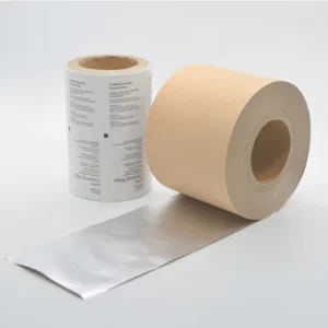 Custom Printed Food Grade Kraft Foil Paper Roll Airtight Composite Aluminum Foil Liner for Tubes