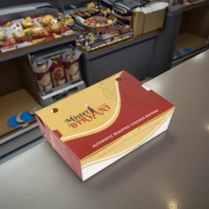 Custom Printed Food-Grade Paper Box for Fried Chicken, Cake, and Fast Food Packaging