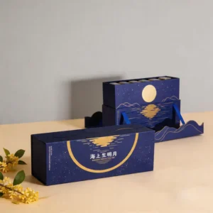 Custom Printed Food-Grade Ramadan Eid Pastry Mooncake Packaging Box with Double-Door Opening