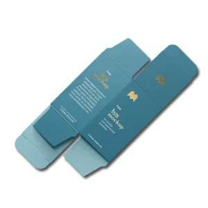 Custom Printed Gold Foil Cosmetic Paper Boxes with Logo