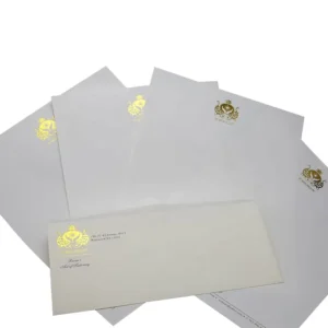 Custom Printed Gold Foil Logo Paper Envelopes for Business