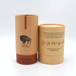 Custom Printed Handmade Recyclable Biodegradable Cardboard Perfume Essential Oil Cosmetics Gift Paper Tube with Gold Foil