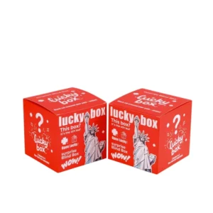Custom Printed Handmade Rigid Boxes Foldable Color Paperboard Box Four-Color Offset Printing Gift Craft Mall Lucky