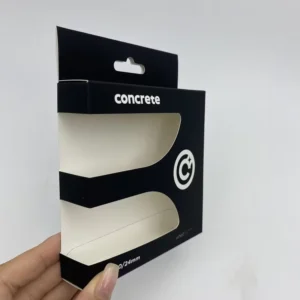 Custom Printed Hanging Paper Box with Transparent Plastic Window