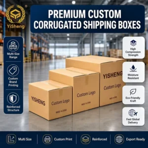 Custom Printed Heavy-Duty Shockproof Recyclable Corrugated Shipping Box in Custom Size for Industrial Packaging