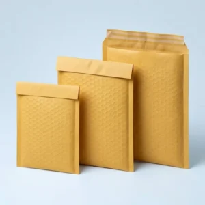 Custom Printed Kraft Biodegradable Padded Bubble Mailer Envelope with Adhesive Closure for Shipping