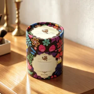Custom-Printed Kraft Cardboard Food Canister Paper Tube for Cookies, Candies, Protein Powder, and Tea Bags