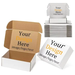 Custom Printed Kraft Corrugated Shipping Boxes with UV Print and Colored Sponge Liner