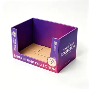 Custom Printed Kraft Counter Display Box Corrugated Retail Packaging Shelf Ready PDQ with Gravity Feed Dispenser