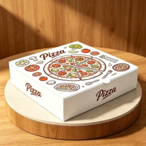 Custom Printed Kraft Folding Pizza Takeaway Box for Food and Beverage Packaging