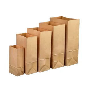 Custom Printed Kraft Paper Bag for Food Take Away Personalized with Your Own Logo