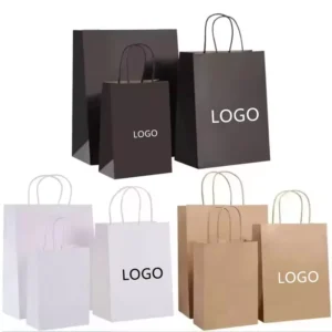 Custom Printed Kraft Paper Bags with Offset Printing for Eco Friendly Food Takeaway Packaging