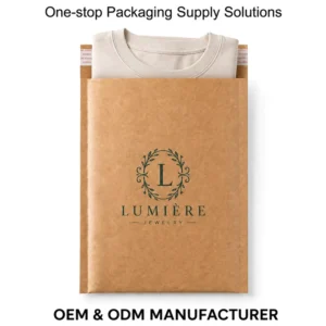 Custom Printed Kraft Paper Bubble Mailers Shockproof Padded Self-Seal Recyclable Waterproof Biodegradable