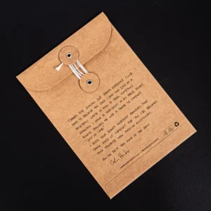 Custom Printed Kraft Paper Envelope with Button and String Closure