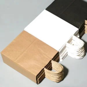 Custom Printed Kraft Paper Food Bags for Restaurant Takeout