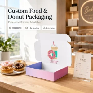 Custom Printed Kraft Paper Food Packaging Box with Flip Aircraft Design for Sushi and Donuts, Supplier