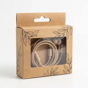 Custom Printed Kraft Paper Packaging Box with Window for Mobile Cases and Electronic Accessories
