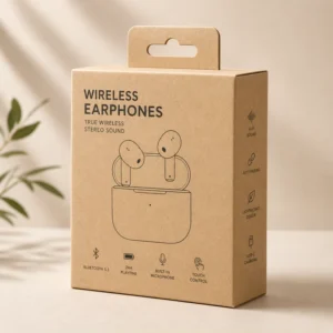 Custom Printed Kraft Paper Packaging Box with Window for Mobile Cases and Electronic Accessories