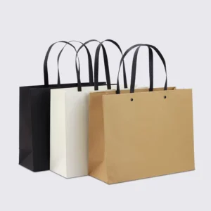 Custom Printed Kraft Paper Shopping Bag with Handles