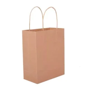 Custom Printed Kraft Paper Shopping Bags with Handles