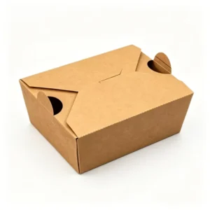 Custom Printed Kraft Paper Takeaway Box Disposable Fast Food Container Brown Food Packaging Box