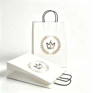 Custom Printed Kraft Paper To-Go Bags with Handles