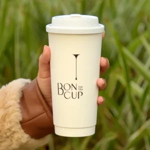 Custom Printed Logo Disposable Recyclable Double Ripple-Wall Cups with Lids 8 oz 10 oz 12 oz 16 oz