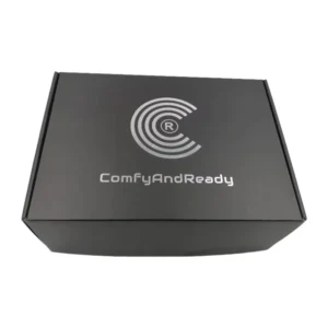 Custom Printed Logo Folding Corrugated Paper Mailer Shipping Box in Black