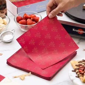 Custom Printed Logo Greaseproof Disposable Oil Proof Wrapping Paper Liner for Bakery Snack Hamburger Packaging