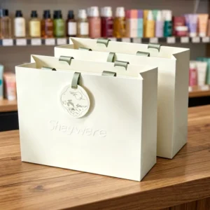 Custom Printed Luxury Art Paper Gift Shopping Bags, Eco-Friendly