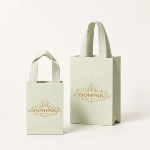 Custom Printed Luxury Mini Gift Bags White and Red Eco-Friendly Art Paper for Jewelry and Watches