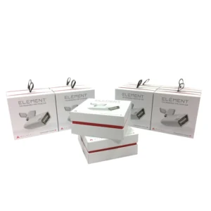 Custom Printed Matt Lamination Recyclable Cardboard Storage Boxes with Ribbon Handles and Lids for Smart Electronics