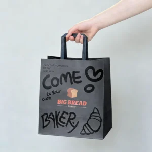 Custom Printed Paper Bag with Handle for Gift Shopping, Restaurant, and Takeaway