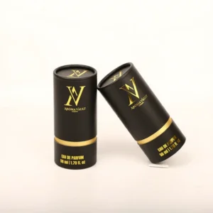 Custom Printed Paper Canister Essential Oil Packaging Box Perfume Bottle Cardboard Tube for Cosmetics/Powder Packaging