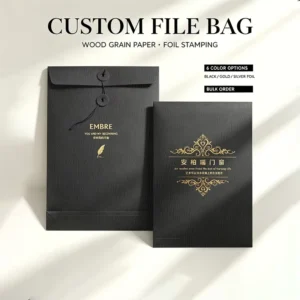 Custom Printed Paper File Bag Business A4 Document Envelope With Brand Logo Printing